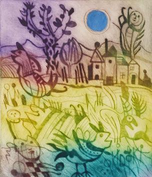 Jan Cobbaert met een Cobra achtige ets