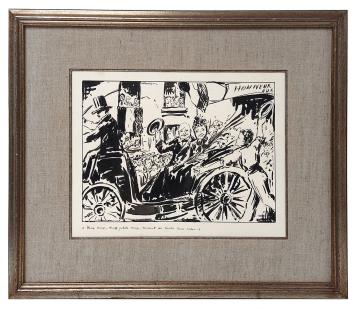 Tekening van de kunstenaar Jan De Landtsheer