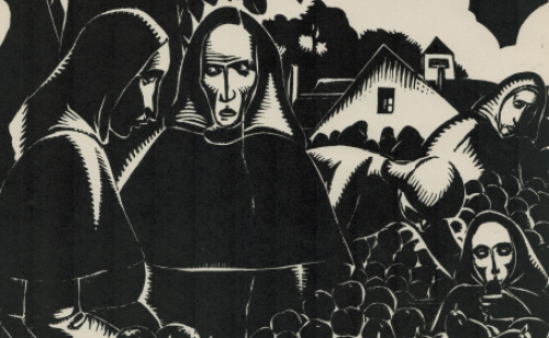 Linicut van de Belgische kunstenaar Jan Frans Cantré uit Gent