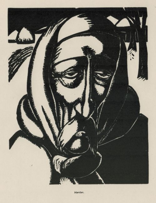 Linosnede van Jan Frans Cantré uit 1932