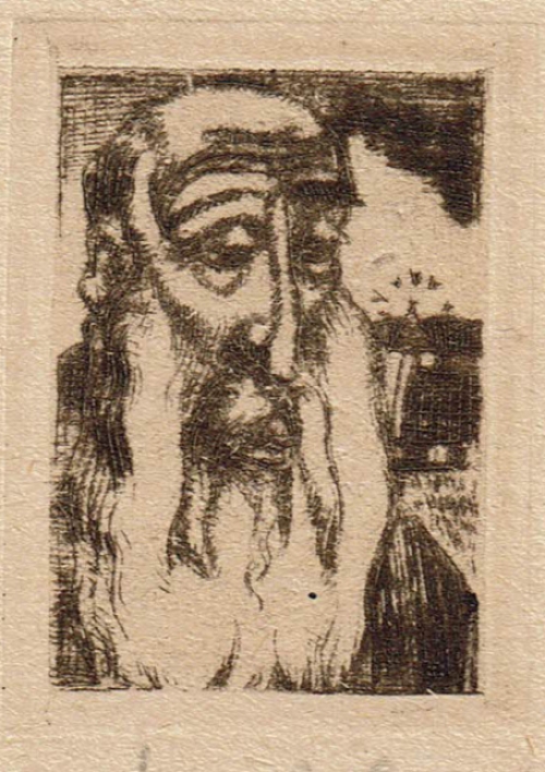 Woodcut van de Belgische kunstenaar Jan Frans Cantré uit Gent