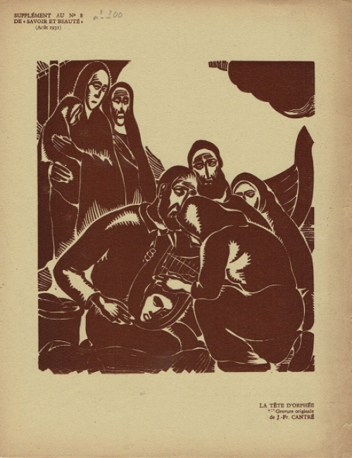 La Tête D\'Orphée van de Belgische graveur Jan Frans Cantré