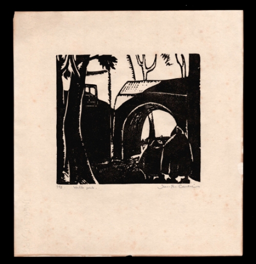 Houtsnede Jan Frans Cantré kopen