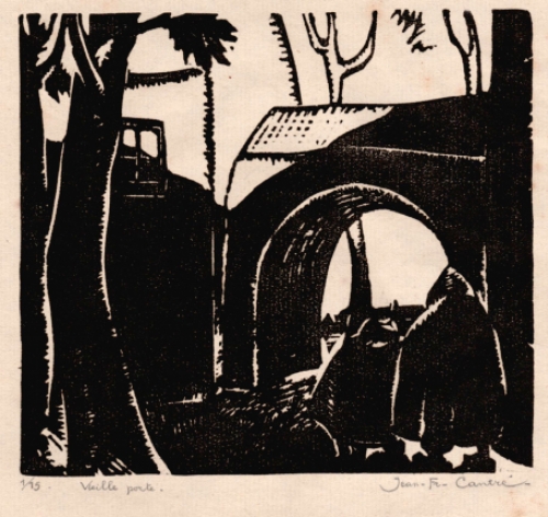 Houtsnede van de Belgische kunstenaar Jan Frans Cantré kopen