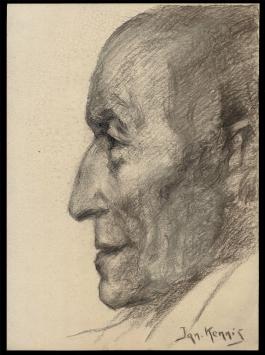 Houtskooltekening van Ignace kennis kopen