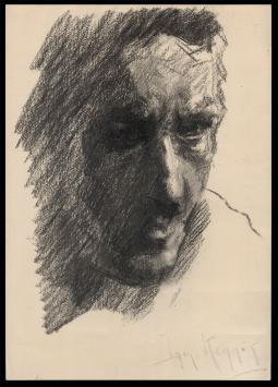 Houtskooltekening van Ignace kennis kopen