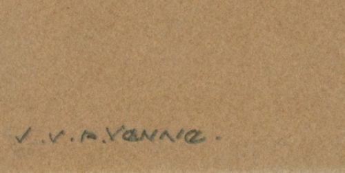 Waterverfschilderij van J.v.d. Venne