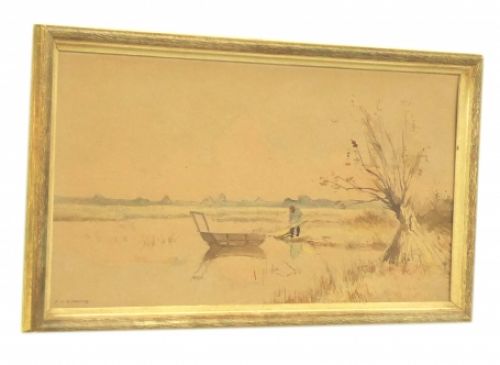 Houtsprokkelaar in het moeras