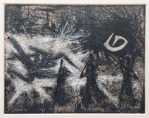 Abstract werk uit 1959  van de Belgische kunstenaar Jan Vaerten