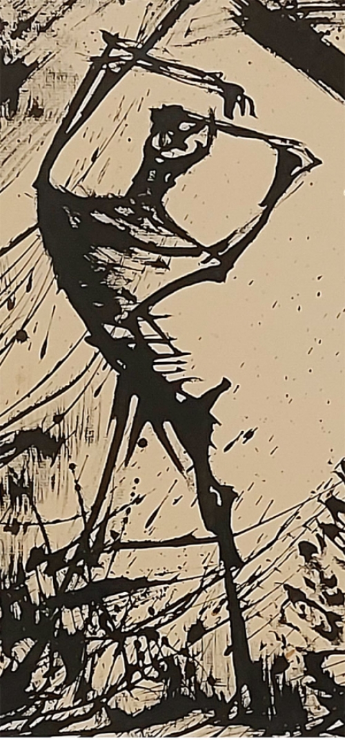 Tekening uit 1964 van de Belgische kunstenaar Jan Vaerten