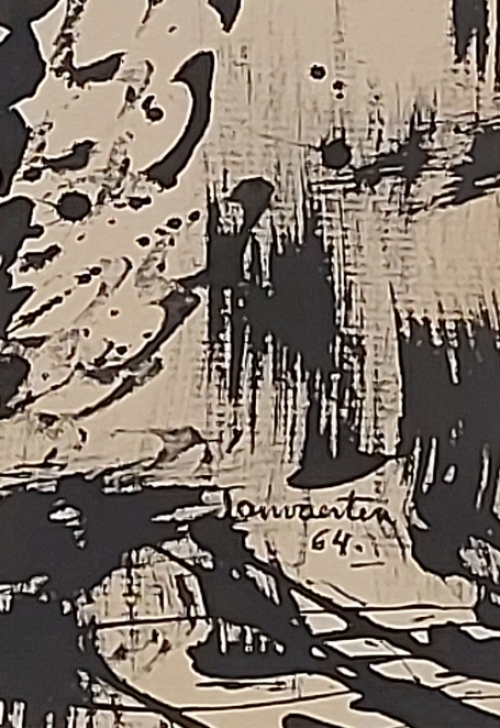 Abstracte compositie met man 1964