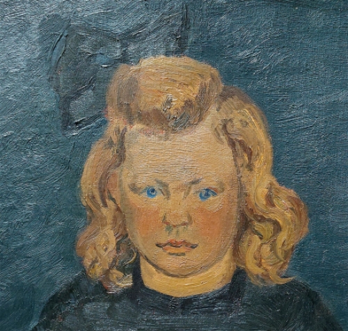 Schilderij, portret van de Belgische kunstenaar Jan Vaerten