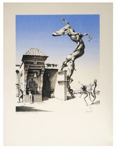 Litho Paard Vasarely van Jan van der Loo