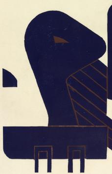 Jan van der Zee  met een grafisch kunstwerk
