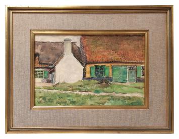 Aquarel uit 1960 van de Belgische kunstschilder Jan Van Looy kopen