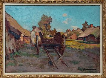 Olieverfschilderij van Jan Van Looy in eigen kader