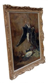 Stilleven, Vanitas zeemeeuw en porseleinen bord 1946