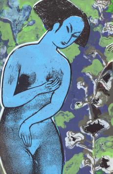 Jan Vanriet met een genummerde litho