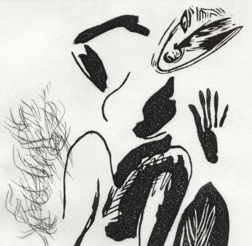 Ets van de hedendaagse kunstenaar Jan Vanriet