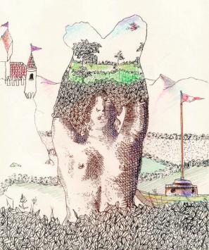 Ets van de hedendaagse kunstenaar Jan Vanriet