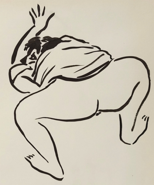 Naakte dame van Jan Vanriet kopen