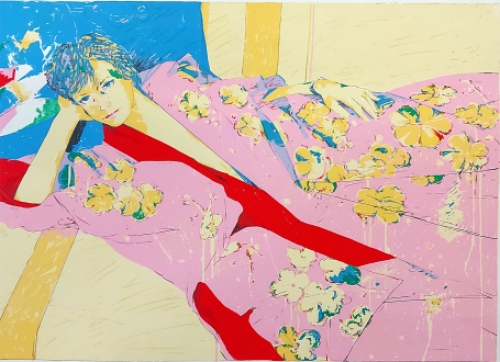 Litho Belgische kunstschilder en tekenaar Jan Vanriet