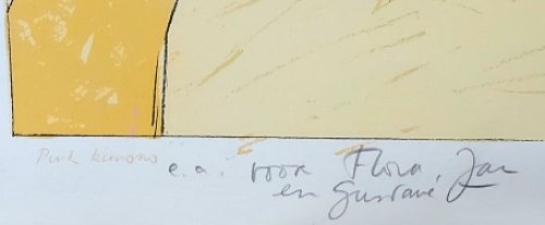 Litho van Jan Vanriet met een werkje uit 1981