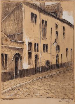 Tekening van de illustrator Jan Waterschoot