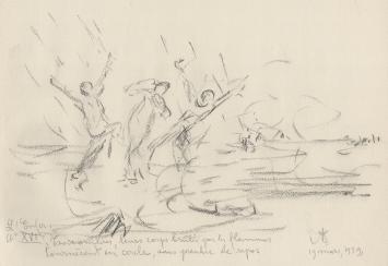 Schets van de kunstenaar A. Jamar uit 1939