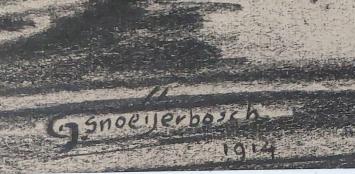 Tekening van Hollandse kunstenaar C. Snoeijerbosch