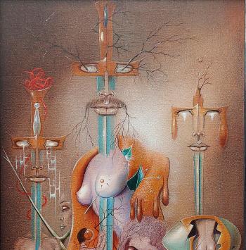 De Belgische schilder Jean-Claude L' Ernout uit Moeskroen