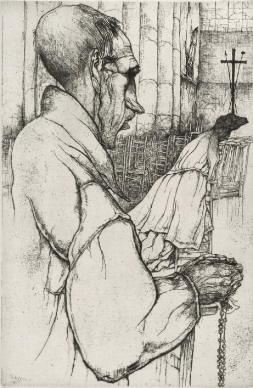 De Blinde in gebed van Jules De Bruycker