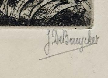 Jules De Bruycker met een ets in perfecte conditie