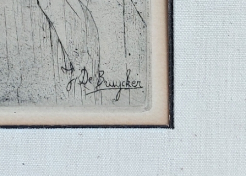 Belgische etser en tekenaar Jules De Bruycker