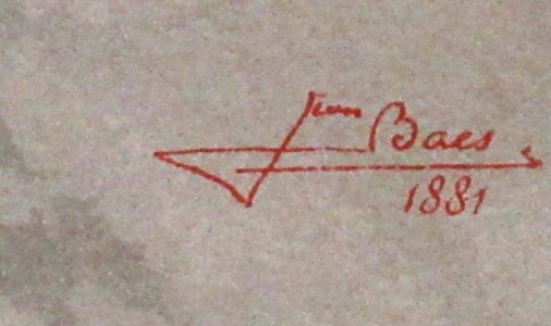 de toren van de kerk in Brugge in 1881