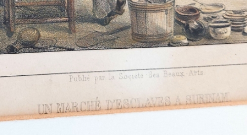 Un Marché d'esclaves à surinam 1839