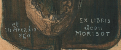 Ex libris d\'un crâne de Jeab de Sauteval