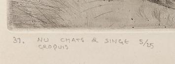 31. Nu chats & singe croquis 5/25