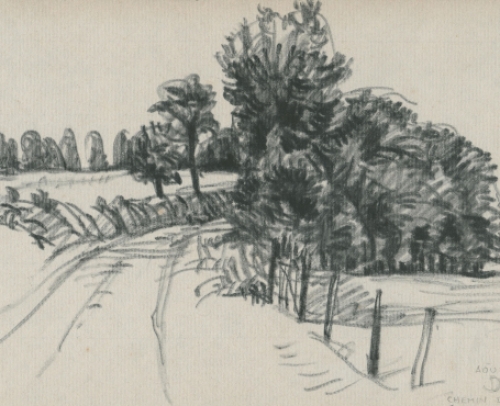 Tekening van de Belgische kunstenaar Jean Donnay