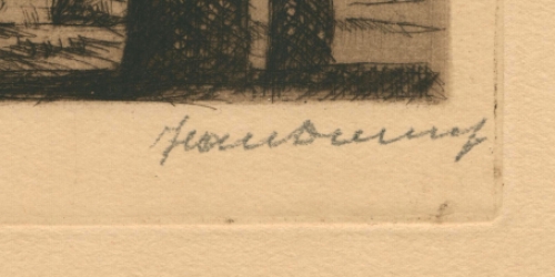 Gesigneerde ets van J. Donnay kopen