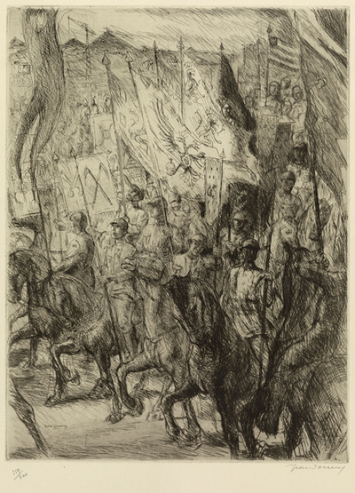 Gesigneerde ets van Jean Donnay kopen