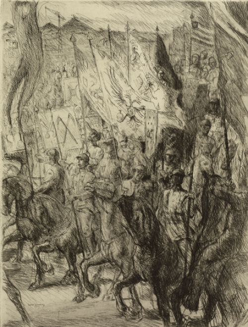 Ets in Mint conditie van de Belgische kunstenaar Jean Donnay