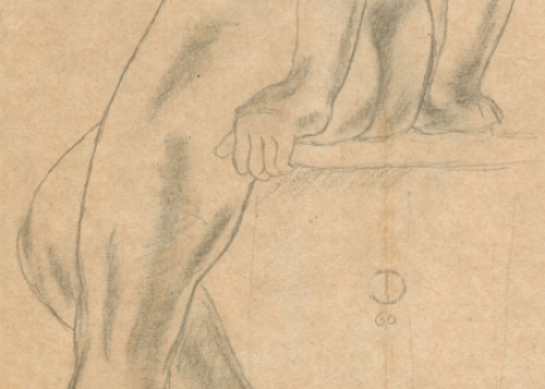 Studieschets, Steunende naakte dame 1960