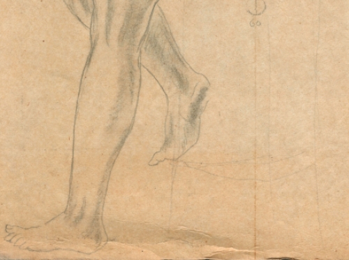 Studieschets, Steunende naakte dame 1960