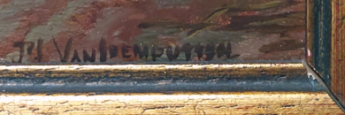 Jef Louis Van Leemputten  met een klein schilderij