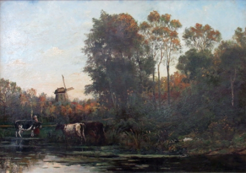 Kunstwerkje landschap van Jean Laenen