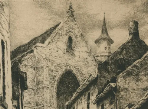 Ets van de Brusselse kunstenaar, etser Jef Codron kopen