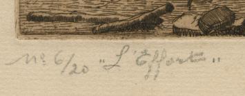 Jef Codron met een ets in goede staat