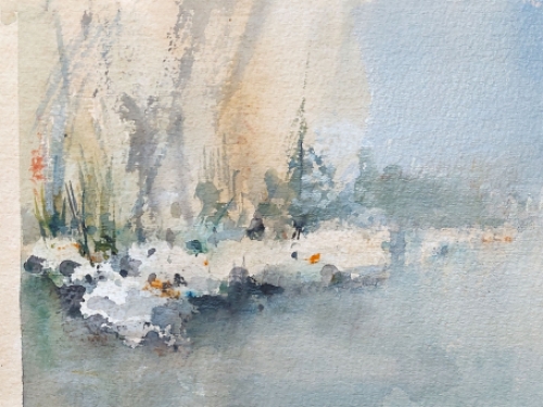 Aquarel van de Antwerpse kunstenaar Jef Van Campen