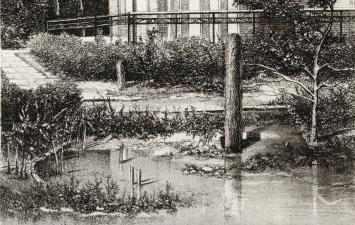 Zicht op villa meer van Keerbergen